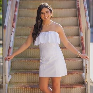 White Strapless dress